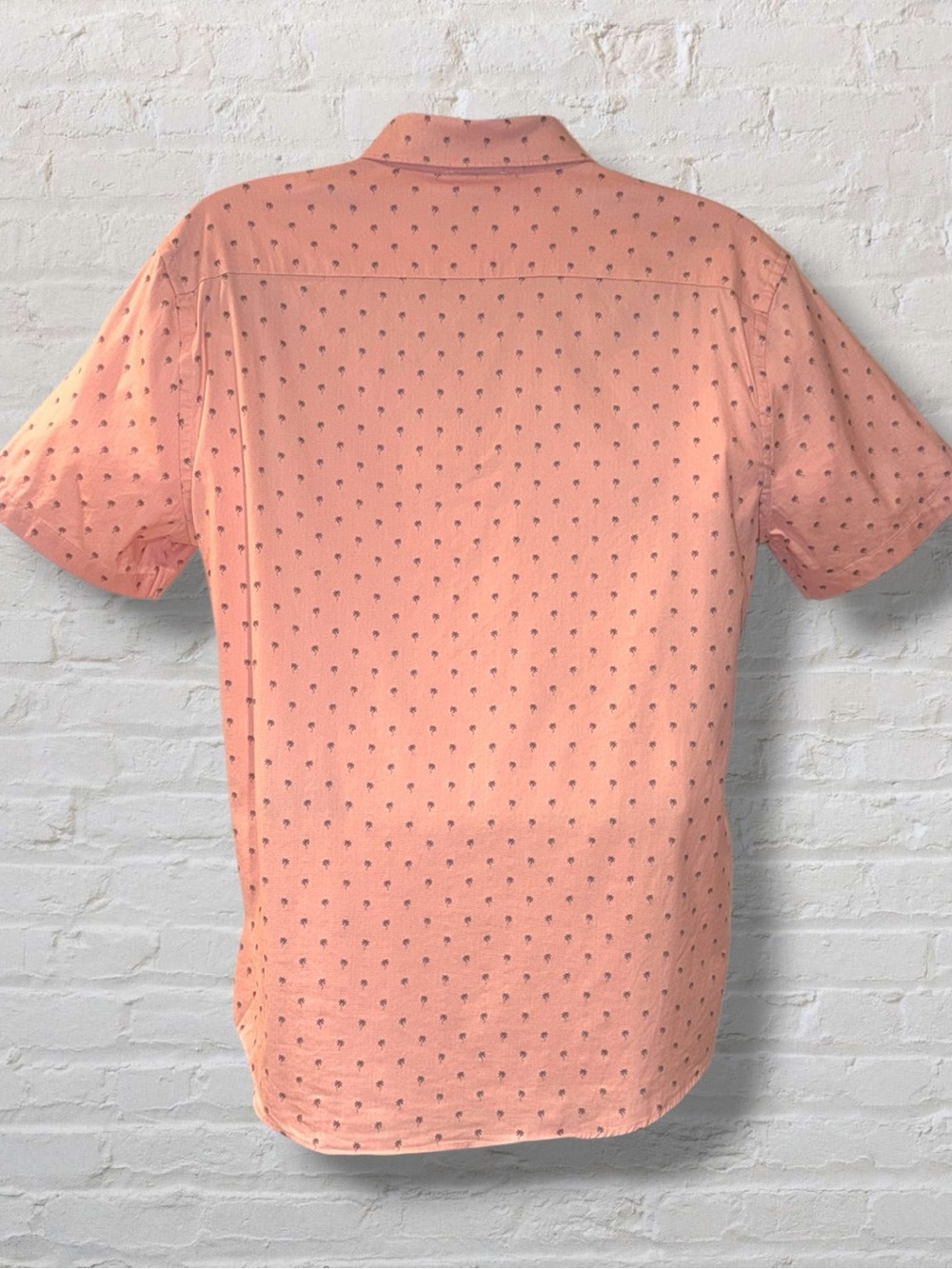Faherty Brand Movement SS Shirt Men’s Large Pink Palm Tree Supima - Picture 7 of 11